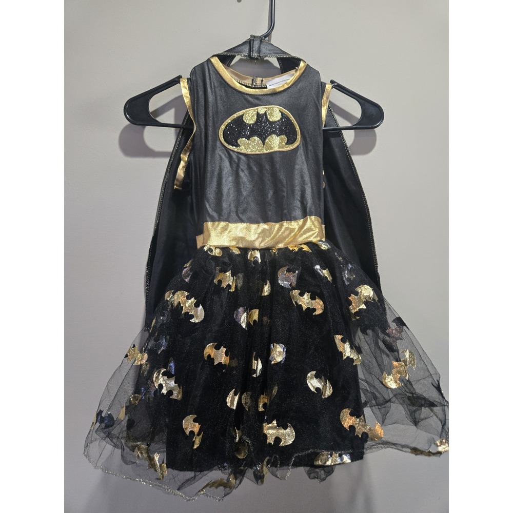 Rubie's DC Batgirl Dog Costume Size Medium Black Gold Tutu Cape Pet Halloween